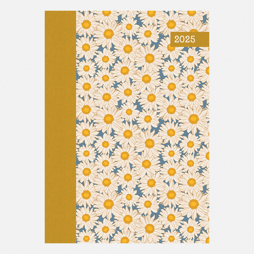 2025 Diary Hazy Daisies A5 Week to View Padded Gifted Stationery GSC25314