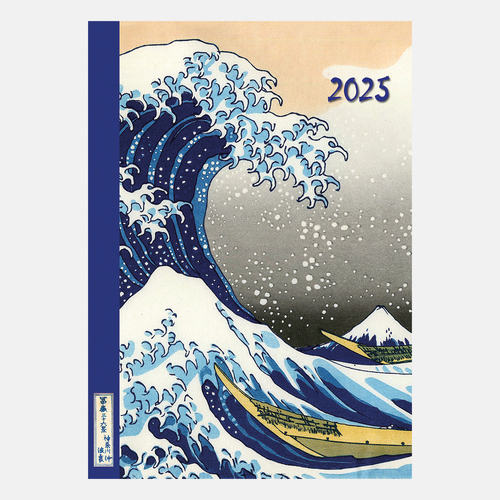 2025 Diary Hokusai A5 Week to View Padded Gifted Stationery GSC25315