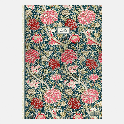 2025 Diary William Morris Cray A5 Week to View Padded Gifted Stationery GSC25335