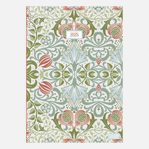 2025 Diary William Morris Persian A5 Week to View Padded Gifted Stationery GSC25336