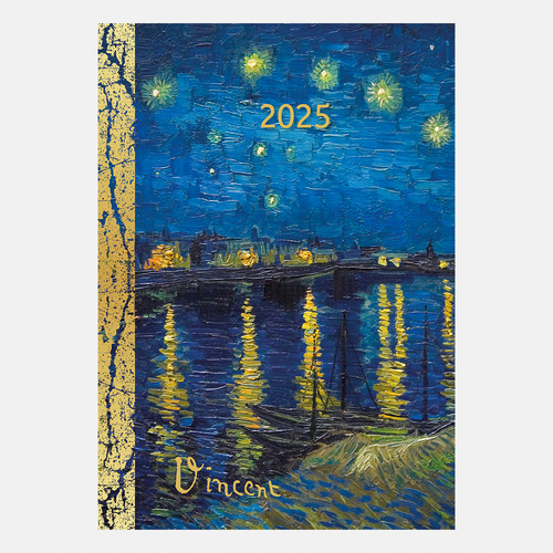 2025 Diary Van Gogh A6 Week to View Flexi Gifted Stationery GSC25393