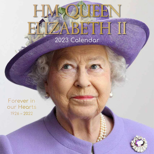 2023 Calendar HM Queen Elizabeth II Square Wall by The Gifted