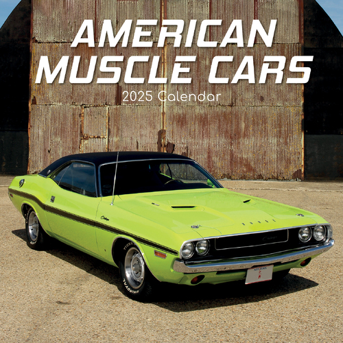 2025 Calendar American Muscle Cars 16-Month Square Wall Gifted Stationery GSC24897