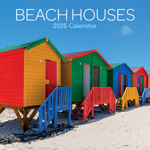 2025 Calendar Beach Houses 16-Month Square Wall Gifted Stationery GSC24914