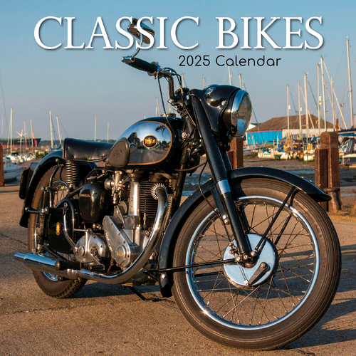 2025 Calendar Classic Bikes 16-Month Square Wall Gifted Stationery GSC24975