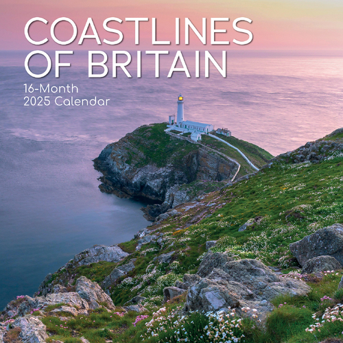 2025 Calendar Coastlines of Britain 16-Month Square Wall Gifted Stationery GSC24981