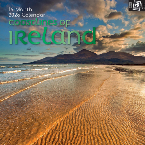 2025 Calendar Coastlines of Ireland 16-Month Square Wall Gifted Stationery GSC24983