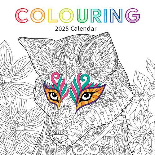 2025 Calendar Colouring 16-Month Square Wall Gifted Stationery GSC24987