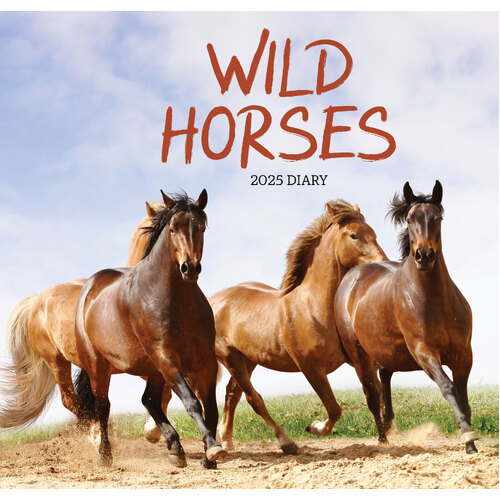 2025 Diary Wild Horses Week to View by Paper Pocket