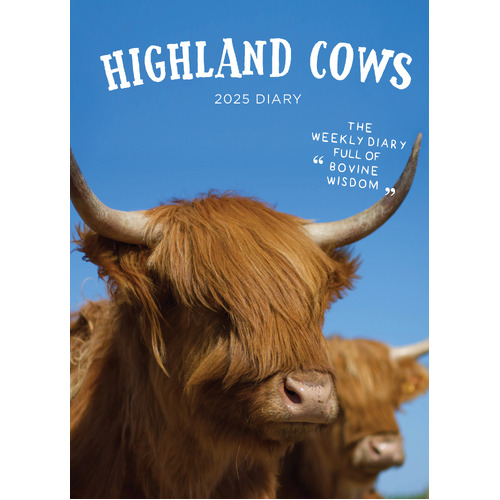 2025 Diary Highland Cows Week to View by Paper Pocket