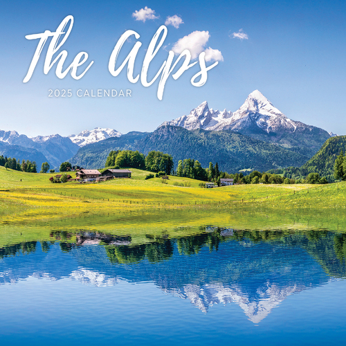 2025 Calendar The Alps Square Wall Paper Pocket CAB58