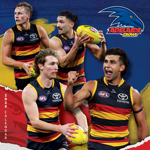 2025 Calendar AFL Adelaide Crows Square Wall Paper Pocket CAFB1