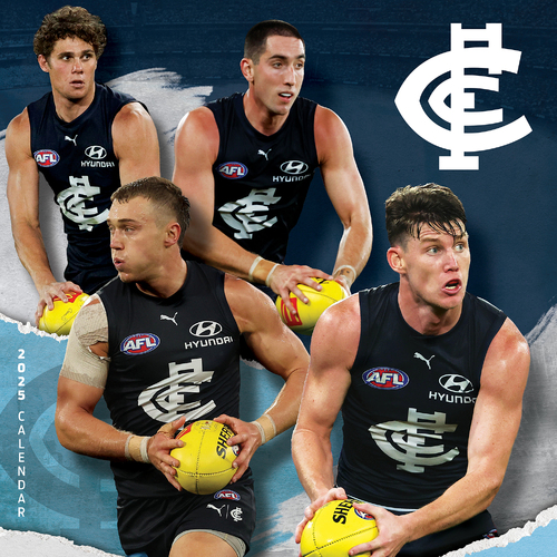 2025 Calendar AFL Carlton Blues Square Wall Paper Pocket CAFB9