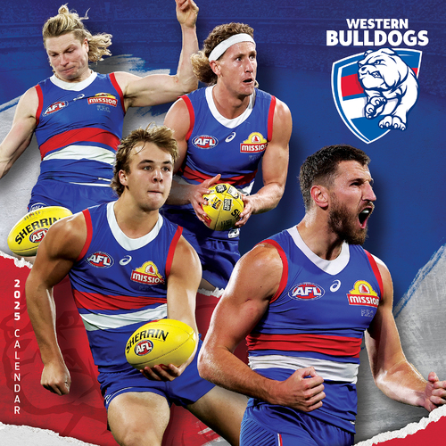 2025 Calendar AFL Western Bulldogs Square Wall Paper Pocket CAFB18