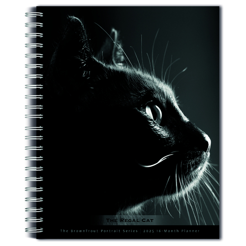 2025 16-Month Planner The BrownTrout Portrait Series The Regal Cat Weekly Engagement BT73211