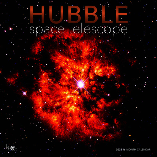 2025 Calendar Hubble Space Telescope 16-Month Square Wall Browntrout BT77172