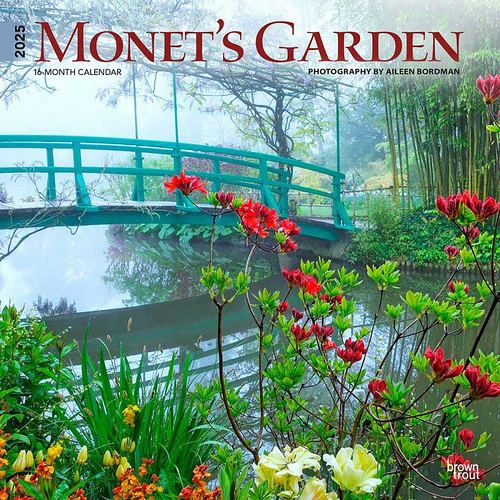 2025 Calendar Monet's Garden 16-Month Square Wall Browntrout BT77431