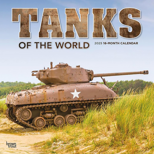 2025 Calendar Tanks of the World 16-Month Square Wall Browntrout BT77851