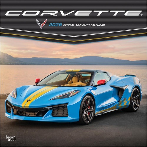 2025 Calendar Corvette Official 16-Month Square Wall Browntrout BT79770