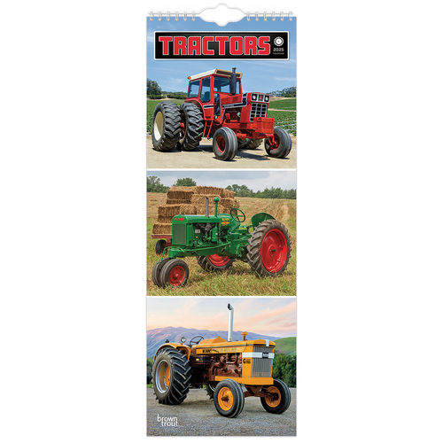 2025 Calendar Tractors Slim Wall Browntrout BT80707